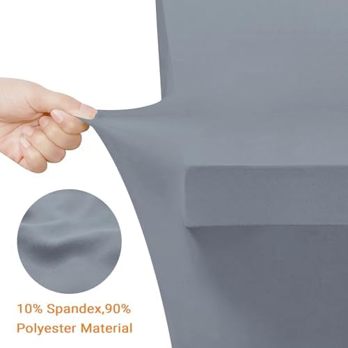 Eurmax USA 2-Pack Rectangular Fitted Spandex Table Covers 6ft Tablecloth Wedding Event Patio Table Decorations Stretch Table Cover for 6ft Folding Table (Silver Gray) - Image 5