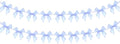 2pcs Bow Garland Banner, Ribbon Bow Party Decorations for Baby Shower Girls Bow Coquette Birthday Party Decor (Blue) by Haptda