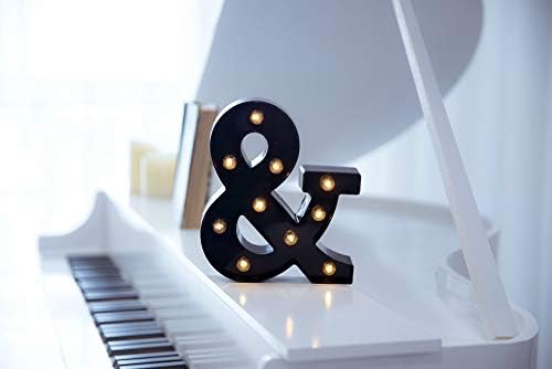 Foaky Black LED Marquee Number Lights Sign Light Up Marquee Number Lights Sign for Night Light Wedding Birthday Party Battery Powered Christmas Lamp Home Bar Decoration - Image 2