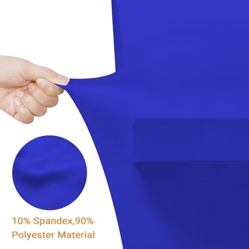 Eurmax USA 2-Pack Rectangular Fitted Spandex Table Covers 8ft Tablecloth Wedding Event Patio Table Decorations Stretch Table Cover for 8ft Folding Table (Royal Blue) - Image 5