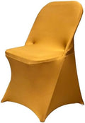 HAINARverS Stretch Spandex Folding Chair Covers, Gold, 30 PCS by HAINARverS
