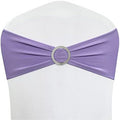 Spandex Chair Sashes Bands, Lavender, 30PCS by Maiangel