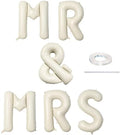 40 Inch Beige MR & MRS Balloons for Wedding Decor, Large Cream Mr and Mrs Foil Balloon Letter, Ivory White Sand Mr to Mrs Banner Sign for Bride Groom Engagement Couple Sweetheart Party Decorations by Lingqiang