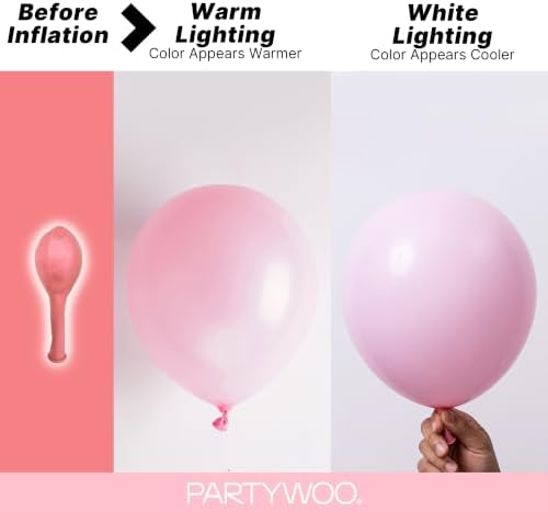 PartyWoo Baby Pink Balloons 50pcs Pastel Pale Light Pink Color - Image 3