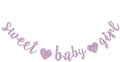 BEISHIDA Pre-Strung Glitter Light Purple Girl Baby Banner Baby Shower Decor by Beishida
