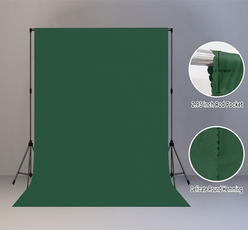 Dark Green Photography Backdrop for Photoshoot, Fabric 5x7ft - Image 2