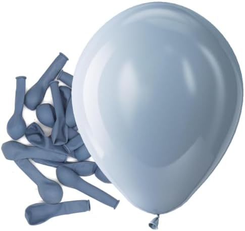 Bezente Dusty Blue Latex Matte Party Balloons 150 Pack 5 inch Small by Bezente