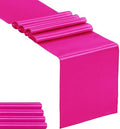 5-Pack Satin Table Runner Fuchsia 12 x 108 inches Long, Table Runners for Wedding, Birthday Parties, Banquets Decorations（5 Pack, 12x108 Inch, Fuchsia） by Hahuho