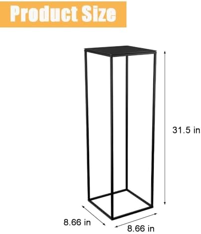 31.5inch 2 pcs Column Vases Metal Flower Stand Black Wedding Centerpieces for Tables Party Floral Stands for Flowers - Image 6