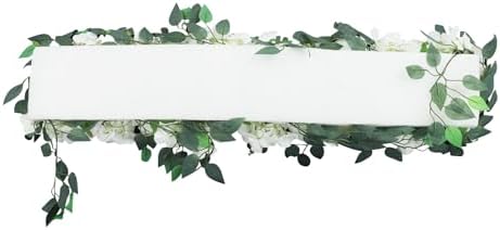 Artificial Flowers, 100cm Artificial Flowers Row, Artificial Flower Row for Home Decor, Wedding Centerpiece, Realistic Fake Flowers (White) - Image 7