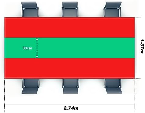 Oudain 6 Pcs Plastic Disposable Table Cloth 54" x 108", Green, Red - Image 2