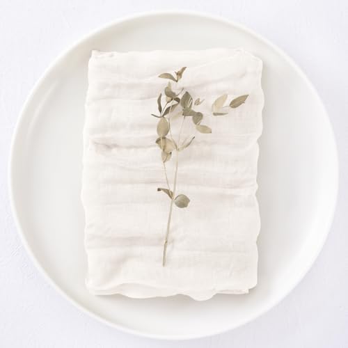 DeZerlor Ivory White Washable Cheesecloth Napkins Set of 50 for Party - Image 4
