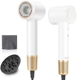 Hair Dryer, Ionic Blow Dryer with Diffuser,High Speed Brushless Low Noise Small Hairdryer, Lightweight/Compact/Mini Design,110V Use for Home/Travel, Suitable for All Hair Types Women, Men by Homdigrk
