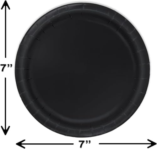 Heavy Duty Black Paper Plate Party Supplies Bundle - Image 6