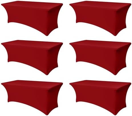 Spandex Table Cloths for 8 foot Rectangle Tables-Fitted Stretch Table Cover by Enjoyidea
