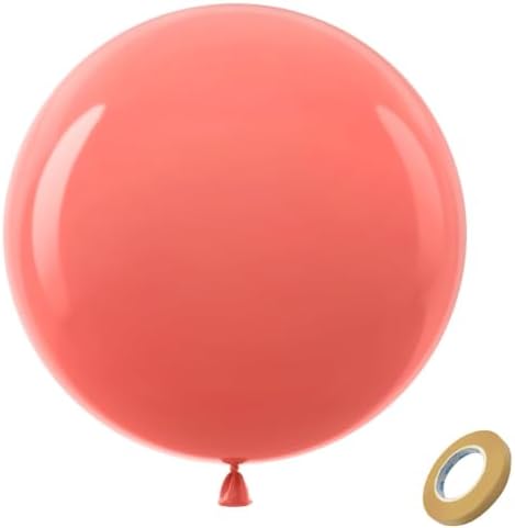 Bezente Dusty Pink Giant Latex Round Balloons 36 Inch 8 Pack by Bezente