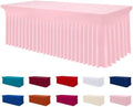Smiry Spandex Elastic Fitted Table Cloth Skirt for 6FT Rectangle Table by Smiry