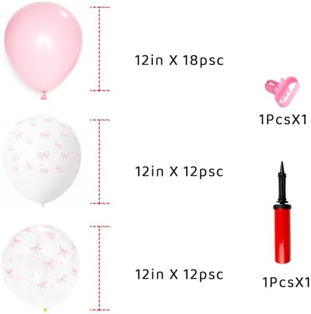 6pcs Pink Bow Balloon Stands Kit Table Centerpiece Table Decorations for Sorority Anniversary Birthday Wedding Graduation Party Decorations (Pink Bow) - Image 6