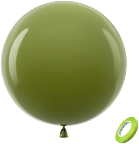 Bezente Sage Green Giant Latex Round Balloons 36 Inch 8 Pack by Bezente