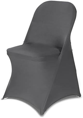 HAINARverS Folding Chair Covers for Wedding, 10pcs Gray by HAINARverS
