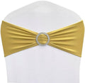 Spandex Chair Sashes Bands, Gold, 30PCS by Maiangel