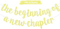 BEISHIDA Yellow Pre-Strung Glitter The Beginning of A New Chapter Banner by Beishida