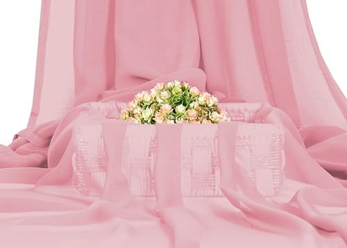 95 Yard Chiffon Fabrics, 44" Wide, Lightweight, Sheer – Dusty Rose - Image 2