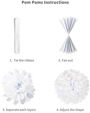 ANSOMO Pastel Tissue Paper Pom Poms Colorful Birthday Party Decorations - Image 7