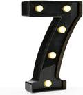 Pooqla Black Light Up Numbers 7, 7th Birthday Decorations for Boys by Pooqla