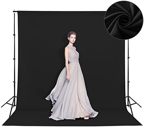 Sugargirl Black Backdrop Background for Photography, 8X10FT Photo Backdrop Black Screen Photo Booth Backdrop for Photoshoot Party Video(1 Panel) - Image 6