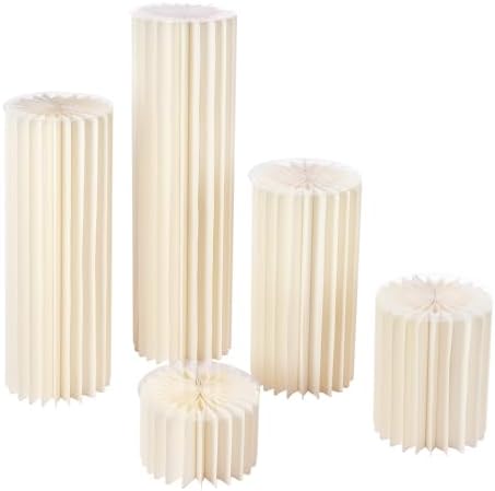 20-100cm 5 Cardboard Vase Pillars, for Party Tables Decor by Unknown