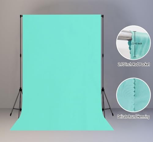 Turquoise Photography Backdrop for Photoshoot, Fabric 6x9ft - Image 2