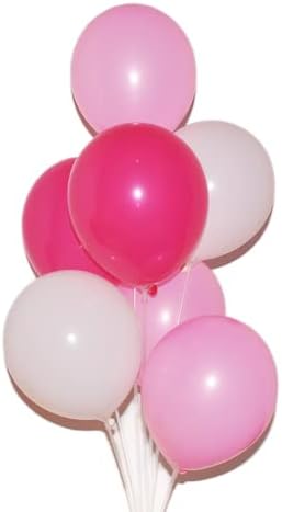 300 Pack Hot Pink Light Pink and White Balloons 5 Inch Pink White and Rose Red Mini Latex Assorted Colors Small Balloon for Birthday Wedding Baby Shower Valentine's Day Party Decorations - Image 4