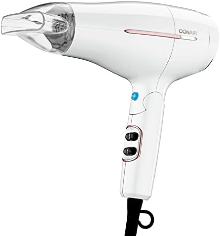 Conair Travel Hair Dryer, Double-Ceramic Design, Foldable Handle, White - Image 3