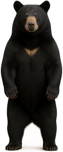 Black Bear 1FT Life Size Cardboard Cutout Animal Standup, 1 PC by DP+BOUTIQUE