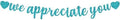 BEISHIDA Teal Blue We Appreciate You Banner - NO DIY Employee Appreciation for Office Party Decorations - Thank You for Employee, Teacher, Doctor, Nurse, Staff by Beishida