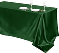 TURSTIN 1 Pack Dark Green Satin Tablecloth 102 x 58 Inch Overlay Table Cove by TURSTIN