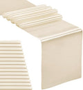 15-Pack Satin Table Runner Champagne 12 x 108 inches Long, Table Runners for Wedding, Birthday Parties, Banquets Decorations（15 Pack, 12x108 Inch, Champagne by Hahuho