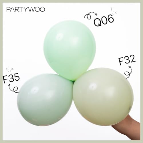 PartyWoo Light Green Balloons 50pcs Mint Pastel Peppermin Green Color - Image 4