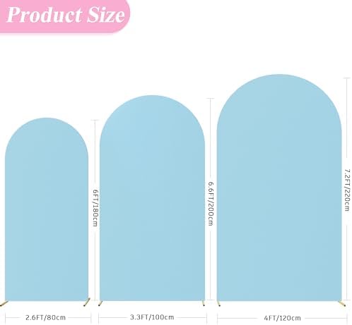 Wokceer Arch Backdrop Cover Dusty Blue Cover Stretchy 7.2FT,6.6FT,6FT - Image 2