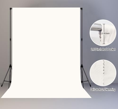 Ivory Photography Backdrop for Photoshoot, Fabric 5x7ft - Image 6