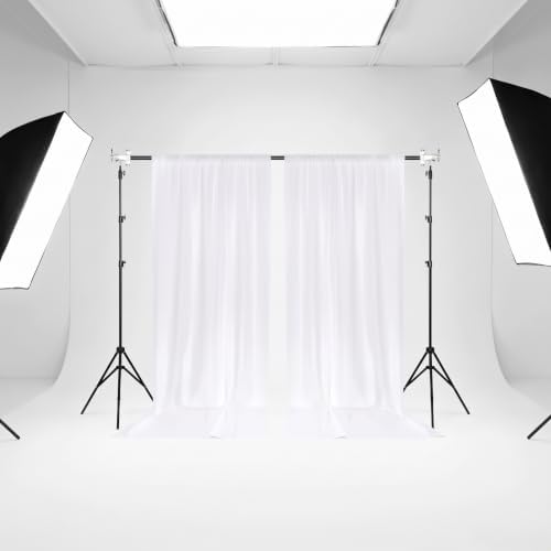MEETSKY White Backdrop Curtains for Wedding Parties,10x8 FT White Curtains - Image 6