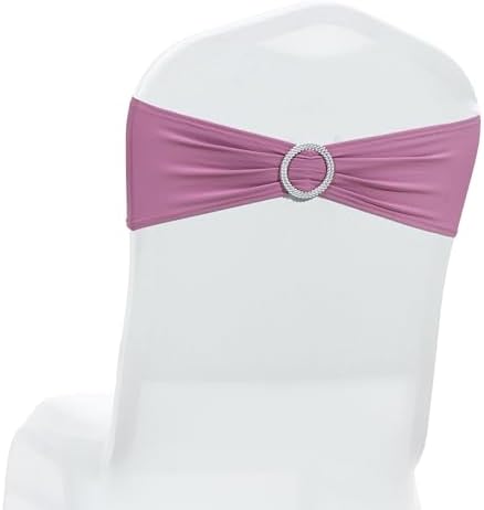 MDS Pack of 75 Spandex Chair Sashes for Wedding Party & Event – Dusty Pink by MDS