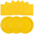 50PCS Yellow Paper Plates and Napkins, 7Inch Solid Yellow Dessert Plates by Unknown