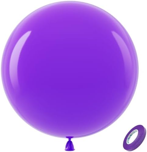 Bezente Purple Giant Latex Round Balloons 36 Inch 8 Pack by Bezente