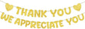 Fulmoon Pre Strung Thank You We Appreciate You Banner, Gold by Fulmoon