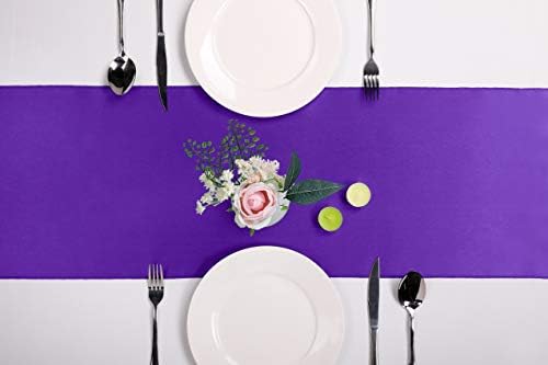 10-Pack Satin Table Runner Purple 12 x 108 inches Long, Table Runners for Wedding, Birthday Parties, Banquets Decorations（10 Pack, 12x108 Inch, Purple） - Image 2