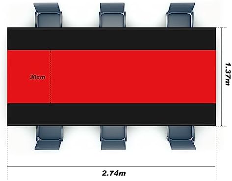 Oudain 6 Pcs Plastic Disposable Table Cloth 54" x 108", Black, Red - Image 2