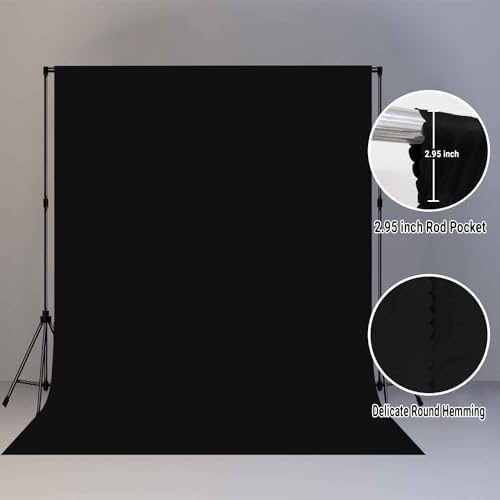 Black Photography Backdrop for Photoshoot, Fabric 8x10ft - Image 6