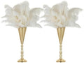 NUPTIO Gold Centerpiece for Wedding Table, Hammered, 16.5" Tall, 2 Pcs by Nuptio